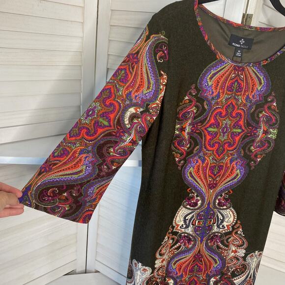 Ronni Nicole gray and red mini sweater dress - Picture 5 of 9